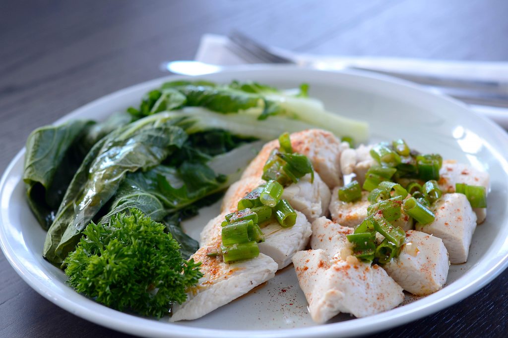 Asian Steamed Chicken with Greens