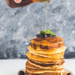 Keto Pancakes with maple syrup