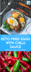 keto fried eggs with chilli sauce