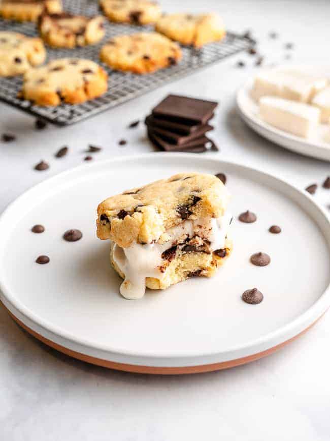 Low Carb Chocolate Chip Cookie S'Mores