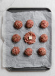 cheese meatballs on tray