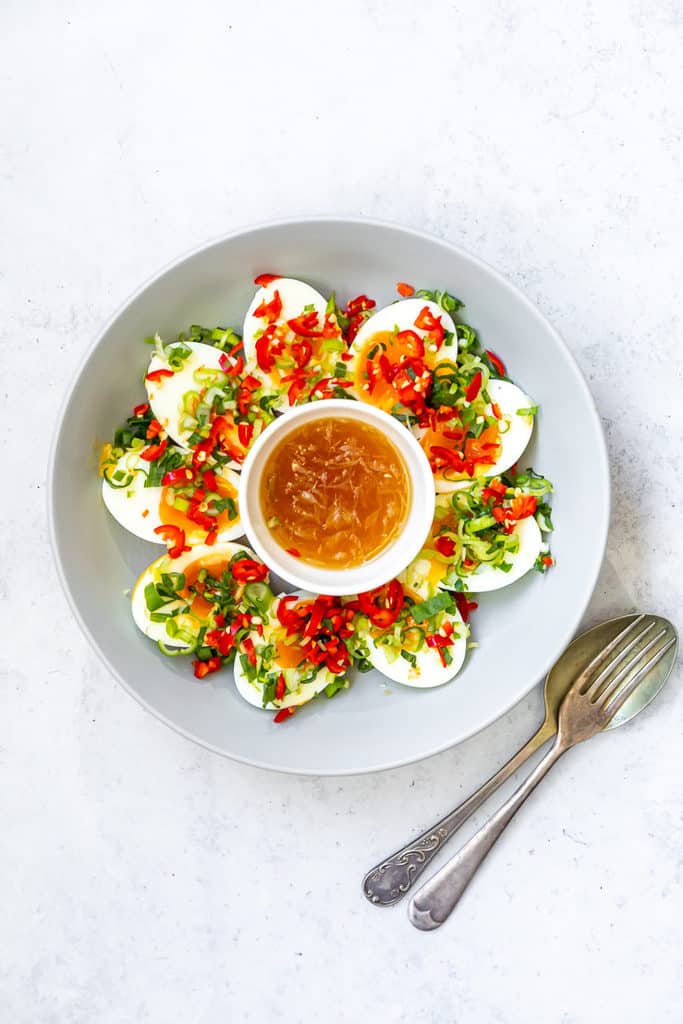 Boiled Eggs with Thai Dipping Sauce