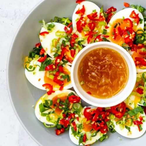 Boiled Eggs with Thai Dipping Sauce - FatForWeightLoss